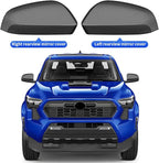 Chrome Carbon Fiber Style Car Side Door Mirror Trim Cover for Toyota Tacoma 2024 2025 2026 and 4Runner 2025 2026 (Rearview None Turn Signal Lamp）Auto Exterior Decorations Accessories Decor Kit