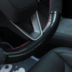 MEWANT DIY Stitching Steering Wheel Cover Wrap for Tesla Model 3 Highland 2023-2025/Model Y 2025 Highland for Tesla Model 3/Model Y Accessories