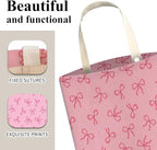 Car Trash Can, Cute Car Trash Bag, Hanging Car Organizer and Storage Bag, Trash Bin for Car Accessories, Vehicle, Travelling, Camping Cute Pink Bow