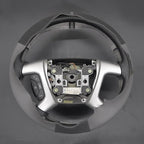 MEWANT Hand Stitch Steering Wheel Cover for Chevy Silverado 1500 2500 Suburban Tahoe Athsuede Real Leather Steering Wrap