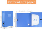 HUA JIE A4 Storage File Boxes Plastic Archives Cases with Lid, File Folder Organizer Document Filing Box for office,31×7.5×23