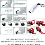 Universal Fastening Straps for Car Seat Cushions - Adjustable Extension Bands, White