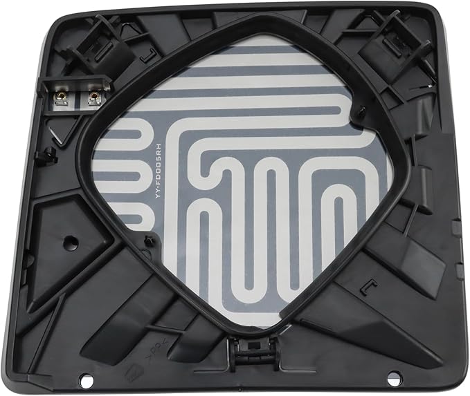TRQ Right Upper Mirror Glass Heated Convex Snap-On Compatible with 2013-2014 Ford F-150 Passenger Side FO1325150