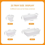 Kitchen Desk Drawer Organizers Storage for Office, Small Acrylic Vanity Trays Makeup for Drawer Bathroom Plastic Make up Orga