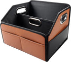 Noaman Car Organizer - 2025 Upgraded Leather Car Storage Organizer for Front Back Seat or Floor with 3 Metal Handles 6