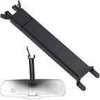2X Rearview Mirror Wire Cover with Fixing Wires 9.5x1.8x0.9cm for Universal Car Rearview Mirror, Black