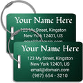 Custom Bag Tags for Luggage, Personalized Luggage Tags for Suitcases - Laser Engraved Metal Tags- Pack of 2 (Emerald Shadow, 