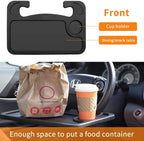 Steering Wheel Desk Tray for Mazda CX-5 2017-2024 2025, Driver Seat Laptop Mount Portable Food Eating Table Travel Accessory Black Plastic