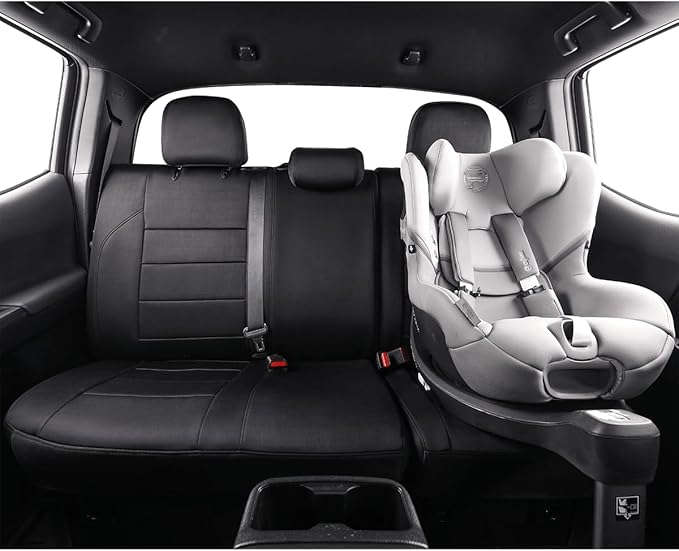 EKR Custom Fit Tacoma Car Seat Covers for Select Toyota Tacoma 2016 2017 2018 2019 2020 2021 2022 2023 Access Cab - Full Set,