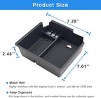 PIMCAR Compatible with 2019 2020 2021 2022 2023 Ford Ranger Center Console Organizer ABS Plastic Material Armrest Box Insert Tray Accessories (Not for 2023 Ranger XL/Raptor/Wildtrak)-Black Trim