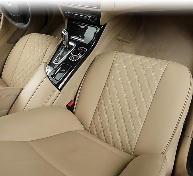 Black Panther PU Car Seat Cover, Front Bottom Seat Protector Compatible with 95% Vehicles,Anti-Slip & Full Wrapping Bottom (W