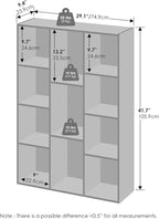 Furinno Reed Closet Organizers and Storage, 11-Cube Closet Organizer, Open Shelf Closet Storage, for Wardrobe, Bedroom, Livin