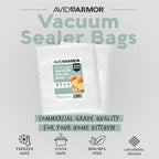 Avid Armor Vacuum Sealer Bags QUART PLUS Size 10"x13" 100 Pack for Food Saver and Seal A Meal Vac Sealers BPA Free Commercial