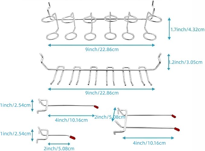 165pcs Metal Hanging Organizer Set, Waterproof Hooks and Storage Boxes for 1-inch Gutter Spacing, Tool Hanging Kit with Hamme