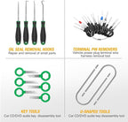 GOOACC 102Pcs Trim Removal Tool, Auto Push Pin Nylon Bumper Retainer Clip Set Fastener Terminal Remover Tool Round Handle Cro