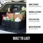 GORILLA GRIP Large Capacity Sturdy Trunk Storage Organizer, Slip and Water Resistant Collapsible Organization Container for