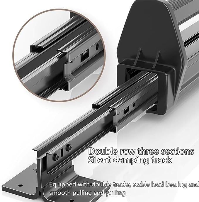 Pull Out Valet Rod for Pants Hangers, Top Mounted Adjustable Sliding Closet Rail, Made of Aluminum Alloy, Smooth Pull-Out, He
