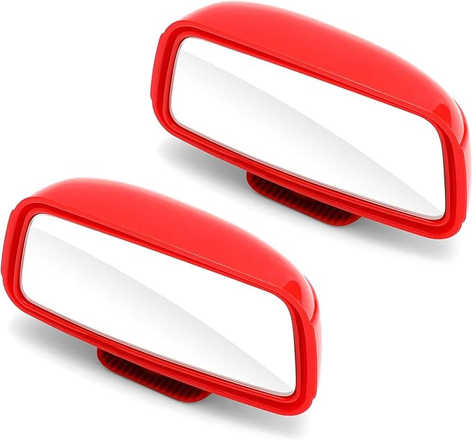 Blind Spot Mirror for Cars - Auto Adjustable Wide Angle Convex Rear View Mirror - Stick On Design