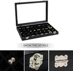 Wudygirl Jewelry Organizer 40 Grid Earring Holder Organizer with Clear Lid Jewelry Box for Rings Earrings Bracelets Storage D