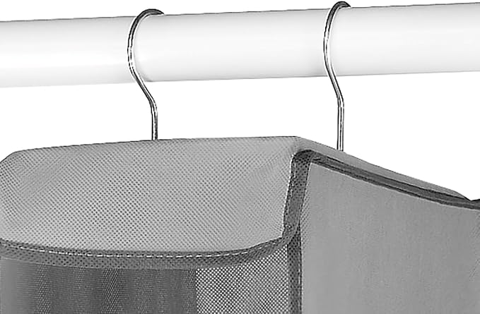Whitmor Hanging Shoe Shelves - 8 Section - Closet Organizer - Grey