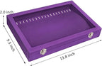 Vicoter Velvet Necklace Display Jewelry Tray 20 Hook Necklace Tray Necklace Pendant Jewelry Tray for Women and Girls