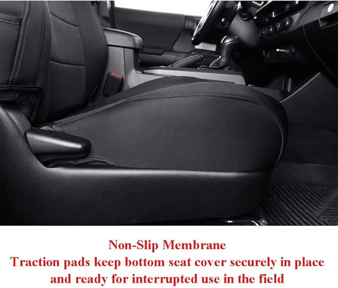 EKR Tacoma Front Car Seat Covers for Toyota Tacoma 2012 2013 2014 2015 (Regular Seats) Custom Neoprene Truck Seat Cover - Fro