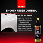 RUPES 9.DAFINE250 Pack of 12 Yellow 250 ml D-A Fine High Performance Fine Polishing Compound for Car Detailing & Removing Scratches | Light Defect Removal | Reduces Oxidation and Removes Swirl Marks