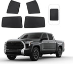 Front Side Half Window Shade Foldable Custom Fit for Toyota Tundra 2022-2024 Car Window Shades for Side Window Sun Shade UV Protection Heat Insulation for Camping Sleeping 4PCS
