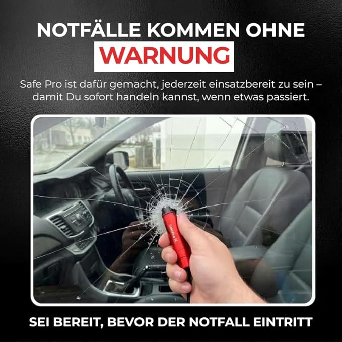 SafeProX 2 in 1 Emergency Escape Tool, Life Saving Car Window Breaker & Seatbelt Cutter - Car Window Hammer for Quick Acciden