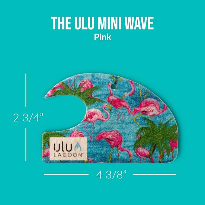 ulu Lagoon Hanging Car Air Freshener | Tropical Beach Coconut Surf Wax Scent Mini Wave | Long Lasting Car Freshener, Closet a