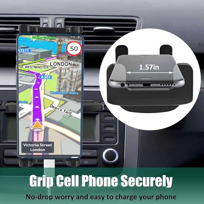 Car CD Slot Mount Tablet Holder for 4-13" iPad & Phone, Universal 360° Rotation Car Truck Front CD Player Tablet Mount for iPad Pro 12.9 Air Mini Generation, Galaxy Z Fold 4 3, iPhone