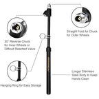 GODESON Tire Pressure Gauge Heavy Duty, Straight-On Dual Head Air Pressure Gauge Range to 150PSI, Semi Truck Tire Air Gauge Suitable for Truck, RV, Bus