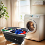SAMMART 42L Collapsible Plastic Laundry Basket - Foldable Pop Up Storage Container/Organizer - Space Saving Hamper/Basket (1,