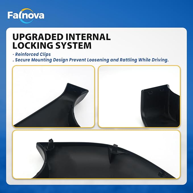 Right Rearview Mirror Cover Bracket, Compatible with Tesla Model Y 2020-2026, Side Mirror Base Cover Replacement Part, Suitable for Tesla Model Y Accessories（Black）
