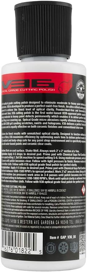 Chemical Guys Gap_V36_04 V36 Optical Grade Cutting Polish (4 oz)