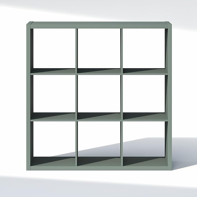 Furinno Cubic Closet Organizers and Storage, 9-Cube Closet Organizer, Open Shelf Closet Storage, Extra Thick Frame for Wardro