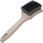Nanoskin 8.5 Inch Heavy-Duty Tire Cleaning Brush - Ergonomic Steel Wire Scrub for Whitewall & Sidewall | Professional Auto De