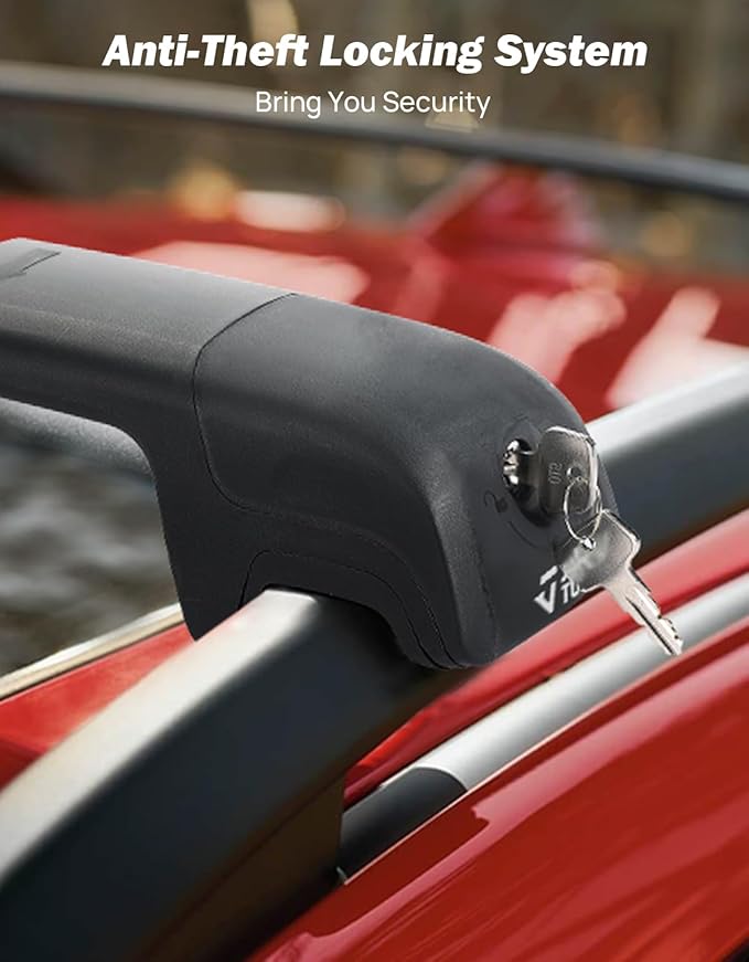 JOYTUTUS 220lbs Lockable Roof Rack Cross Bars, Compatible with Kia Sportage 2023-2025 X-Line AWD/X-Pro/X-Pro Prestige with Raised Rails, Aluminum Bar Car Luggage Rack