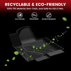 LASFIT Floor Mats for Chevrolet Chevy Silverado EV RST (Not Fit WT/LT) 2024-2025/Trail Boss 2026 & GMC Sierra EV Denali (Not Fit Elevation/AT4) 2024-2026, All Weather TPE Custom Fit Floor Liners