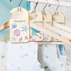 CRASPIRE 10Pcs Wood Baby Wardrobe Dividers Ocean Size Divider Closet Organizers Turtle Seahorse Clothes Whale Shell Nursery D