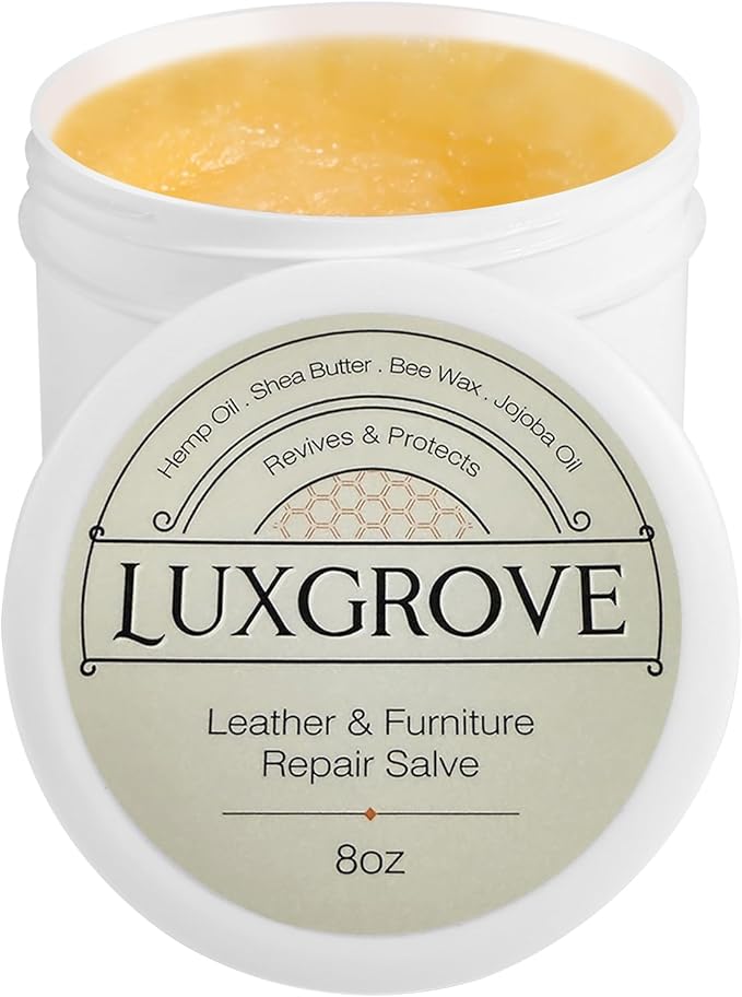 LUXGROVE® Leather & Furniture Repair Salve- Polisher, Moisturizer, and Restorer for Couches and Furniture - Conditioner for L