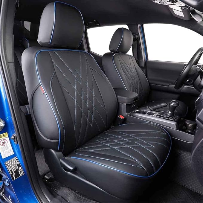 EKR Custom Fit Tacoma Car Seat Covers for Select Toyota Tacoma 2016 2017 2018 2019 2020 2021 2022 2023 Double Cab/Crew Cab -F