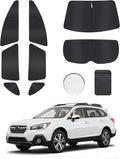 8PCS Window Shades for Outback Wagon 2015-2019 Accessories – Full Coverage Sun Shade for Side Windows, Rear Triangular & Windshield – UV Protection & Privacy for Camping, Napping, Relaxing