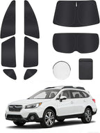 8PCS Window Shades for Outback Wagon 2015-2019 Accessories – Full Coverage Sun Shade for Side Windows, Rear Triangular & Windshield – UV Protection & Privacy for Camping, Napping, Relaxing
