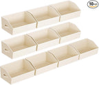 Homsorout Clothes Organizers and Storage - Fabric Cube Bins with Handles, Storage Baskets for Shelves, Trapezoid Collapsible 