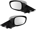 TRQ 2 Piece Driver and Passenger Side Mirror Assembly Set Electric Adjustment Heated No Memory Chrome Compatible with 2006-20