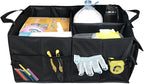 Trunk Organizer for Car - Collapsible Car Storage Organizer with 3 Compartments - Foldable Car Trunk Organizer for SUVs &