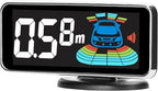 Shkalacar Car Parking Sensors, 8 Sensors Kit Parking Sensors, LCD Distance Display Acoustic Car Reverse Backup System, LED Light Distance Display Warning Buzzer