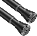 2Pack Tension Curtain Rod for Windows 29 to 64 inch, Never Rust adjustable curtain rod Black tension curtain rods no drilling