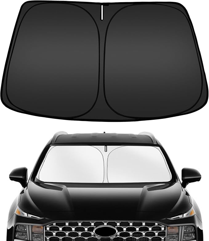 ARISMOTOR Windshield Sun Shade for Hyundai Santa Fe 2019-2025 2026, Custom Fit Foldable Front Window Sunshade Sun Visor Protector, Block UV Rays Keep Your Car Cooler